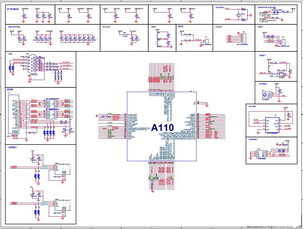珠海海奇A110芯片 pcd电路图